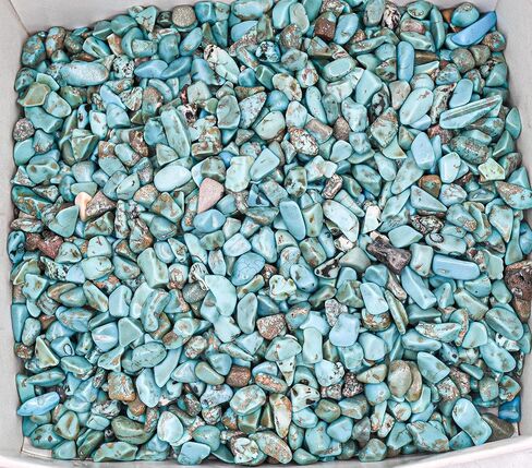 100g (3.5oz) Rich Blue Apatite Small Tumble Stone Pebbles Polished Natural Sparkling Gemstone Crystal Mineral Specimens - 1 Bag in Saudi Arabia