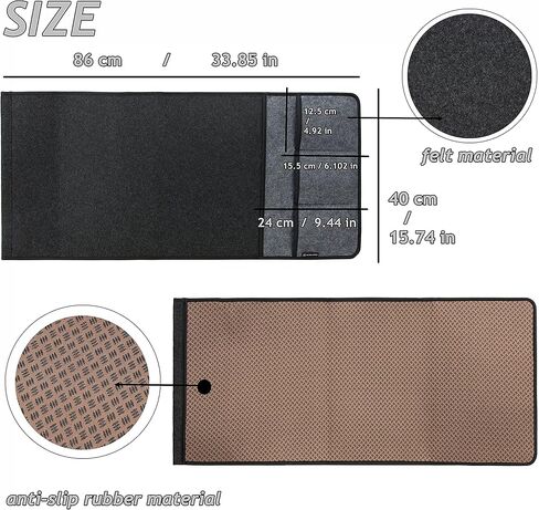 Anti-Slip Armrest Caddy Remote Control Organizer for Armrest Organizer Couch Recliner Arm Chair Organizer Storage,Armchair Sofa Holder with 4 Pockets for Glasses,Ipad,Smart Phone,Magazines (Beige) in Kuwait