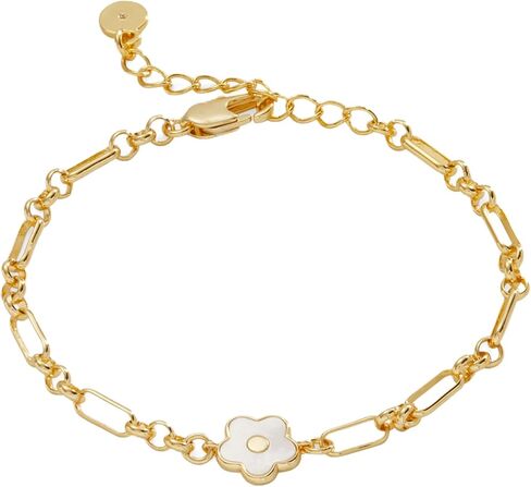 Alex and Ani AA742423SG,سوار سلسلة ديزي MOP، ذهبي لامع، أبيض، أساور in Saudi Arabia