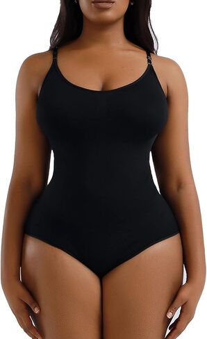 Shapewear Bodysuit for Women Tummy Control Shapewear Seamless Sleeveless Tops V Neck Sculpting Thong Body Shaper in Saudi Arabia