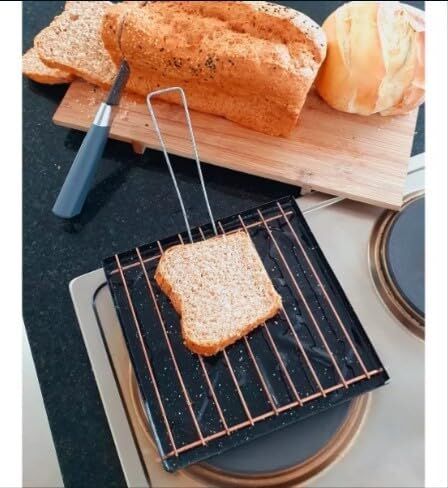 Tostador enlozado de pan y difusor de calor 2 en 1, plegable ideal para camping - Larga duración in Saudi Arabia