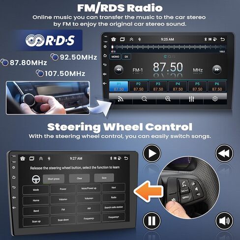 ستيريو سيارة 4+64G 8-Core Android 13 لسيارة Hyundai Elantra (AD) 2016-2018 مع CarPlay Android Auto، شاشة لمس IPS مقاس 9 بوصات مع وصلة WiFi Mirror Link GPS Bluetooth FM RDS DSP 32EQ SWC + كاميرا احتياطية in Saudi Arabia