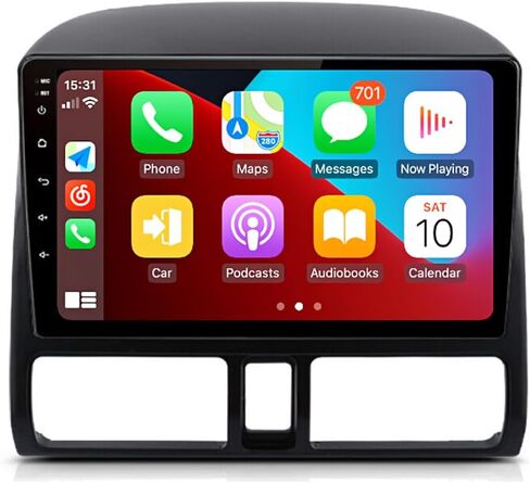Android 13 لراديو Honda CRV 2001-2006 مع Carplay اللاسلكي وAndroid Auto، ذاكرة وصول عشوائي 4 جيجابايت + ذاكرة تخزين داخلية 64 جيجابايت 9 شاشة لمس ستيريو للسيارة مع نظام تحديد المواقع واي فاي وبلوتوث FM وكاميرا احتياطية SWC in Kuwait