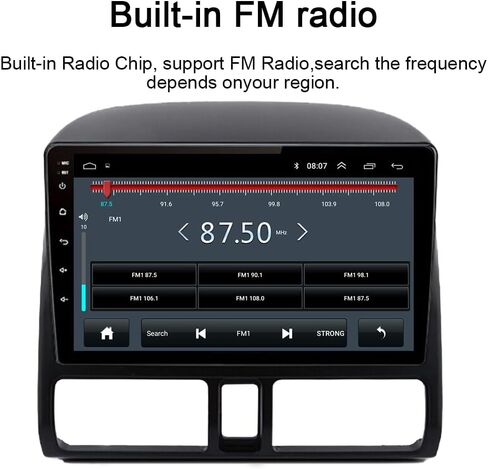 Android 13 لراديو Honda CRV 2001-2006 مع Carplay اللاسلكي وAndroid Auto، ذاكرة وصول عشوائي 4 جيجابايت + ذاكرة تخزين داخلية 64 جيجابايت 9 شاشة لمس ستيريو للسيارة مع نظام تحديد المواقع واي فاي وبلوتوث FM وكاميرا احتياطية SWC in Kuwait