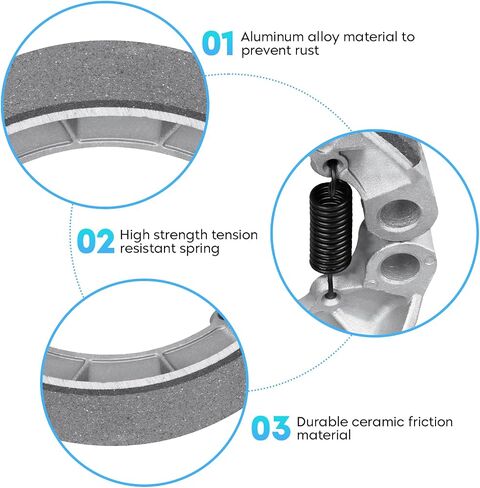Front Brake Pads Rear Brakes Shoes for Honda Shadow Spirit VT750 C2 DC 2001-2014, VT750C Aero 2004-2015, VT1100C 95-07, Phantom C2B 10-22 - 2 Set in Saudi Arabia