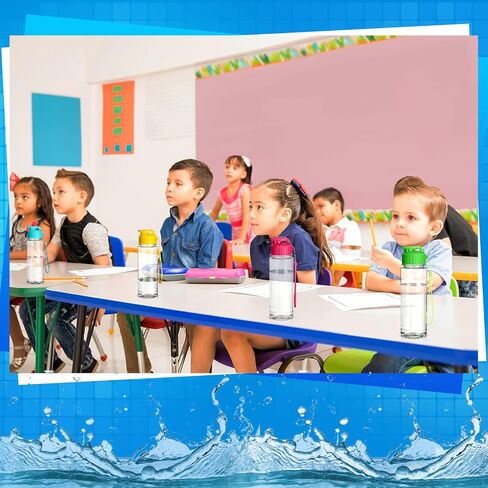 Mifoci 20 قطعة من زجاجات المياه البلاستيكية السائبة من زجاجات المياه الرياضية للبالغين والأطفال زجاجات مياه كبيرة قابلة لإعادة الاستخدام مع غطاء علوي مقاوم للتسرب للحفلات والفصول المدرسية الخارجية (ملونة، 17 أونصة) in Saudi Arabia
