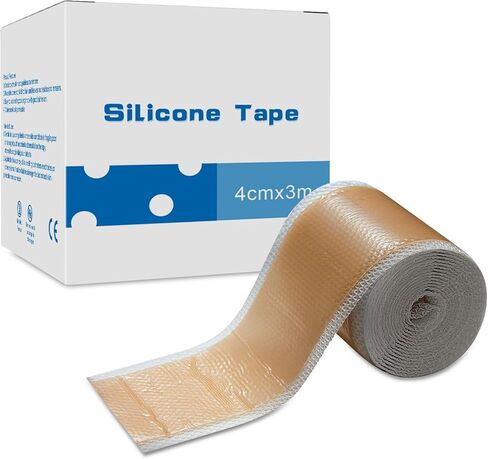 أوراق ندبات السيليكون (1.6 بوصة × 120 بوصة - 3 متر) شريط إزالة الندبات السيليكون القابل لإعادة الاستخدام من الدرجة الطبية الاحترافية للندبات الجراحية، القسم القيصري، الجراحة، الحروق، الجدرة، حب الشباب in Kuwait