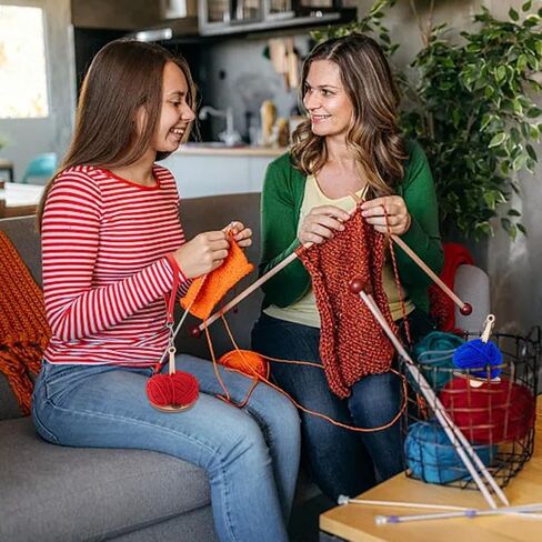 OLYCRAFT 3 مجموعات 3 ألوان حامل غزل المعصم المحمول 3.9 × 14.2 بوصة حامل غزل خشبي مع منظم غزل معصمه جلدي لكل لوازم الحياكة والحياكة المتحمسة للكروشيه in Saudi Arabia