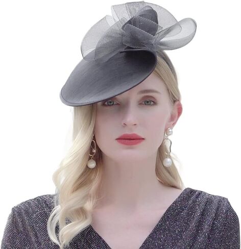 Elegant Top Hats for Women Fascinator Pillbox Cap Chic Fedora Ladies Vintage Wedding Derby Church Millinery in Saudi Arabia