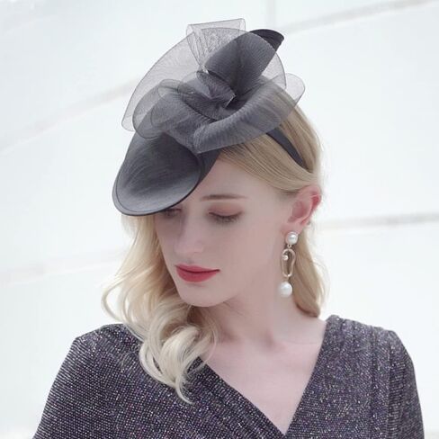 Elegant Top Hats for Women Fascinator Pillbox Cap Chic Fedora Ladies Vintage Wedding Derby Church Millinery in Saudi Arabia