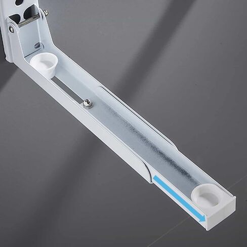 دعامة تثبيت بالميكروويف، قابلة لإعادة التتبع وقابلة للطي لفرن الميكروويف، حامل حامل مثبت على الحائط لإكسسوارات المطبخ المنزلية، أبيض in Kuwait