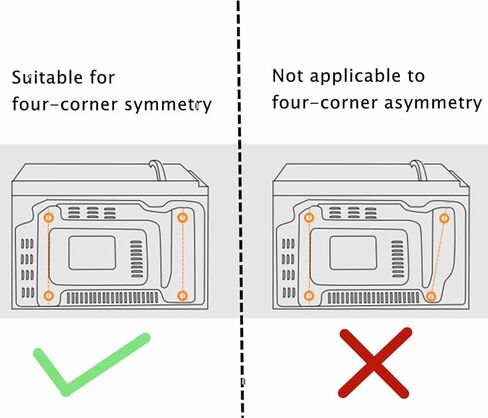 دعامة تثبيت بالميكروويف، قابلة لإعادة التتبع وقابلة للطي لفرن الميكروويف، حامل حامل مثبت على الحائط لإكسسوارات المطبخ المنزلية، أبيض in Kuwait