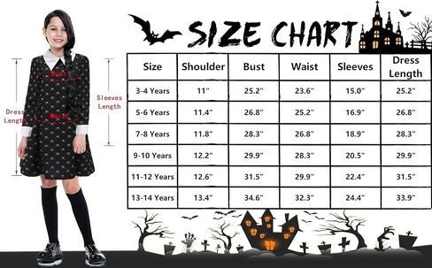 فستان تنكري للفتيات من أومبيفيل، أزياء الهالوين للأطفال مع جوارب جمجمة طويلة الأكمام للحفلات التنكرية in Kuwait