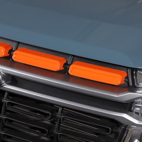 for Ford Maverick LARIAT Grille Inserts Trim Cover ABS Exterior Accessories Decoration Trim Cover 2022 2023 2024 (Carbon fiber grain) in Saudi Arabia