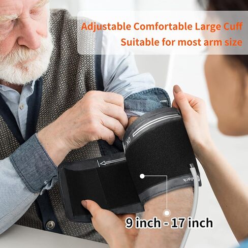 Blood Pressure Monitors for Home Use, Blood Pressure Monitor Upper Arm with Adjustable 9-17" Bp Cuff, 2x99 Memory, High Blood Pressure Machine with USB Cable(Included) and Battery in Saudi Arabia