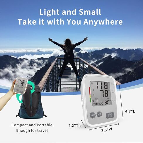 Blood Pressure Monitors for Home Use, Blood Pressure Monitor Upper Arm with Adjustable 9-17" Bp Cuff, 2x99 Memory, High Blood Pressure Machine with USB Cable(Included) and Battery in Saudi Arabia