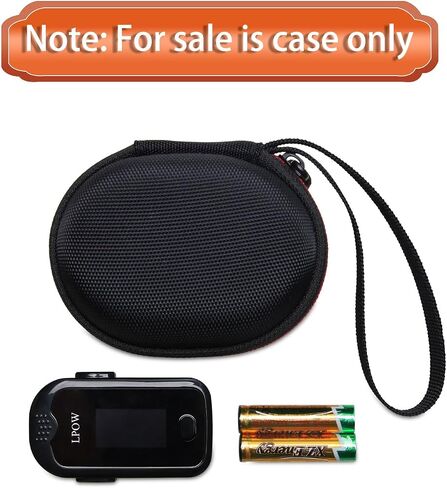 Fingertip Pulse Oximeter Case, Portable Blood Oxygen Oximeter Storage Case (Case Only) - Black in Saudi Arabia