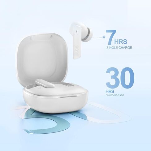 سماعات أذن لاسلكية QCY HT05 متعددة الأوضاع لإلغاء الضوضاء، سماعات بلوتوث للمكالمات المحسنة بالذكاء الاصطناعي مع 6 ميكروفونات، ضوضاء مضادة للرياح، شفافة، تطبيق لمعادل الصوت المخصص، وقت تشغيل 30 ساعة، بلوتوث 5.2 in Kuwait