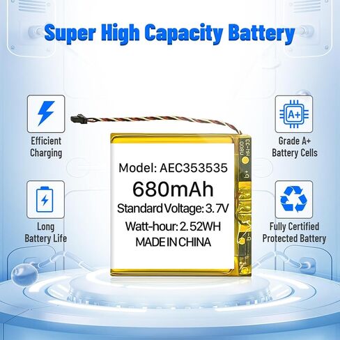 AEC353535 Battery, (2024 New Upgrade) 680mAh Ultra High Capacity Li-Polymer Replacement Battery for Beats Solo 2, Solo 3 Wireless Headphones with Professional Replacement Tool Kits in Kuwait