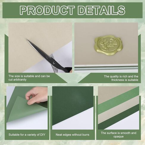 AnyDesign 40 Sheet 8.5 x 11 Inch Sage Green Thick Paper Card Stock 4 Colors Paper Cards Colored Scrapbook Paper for Prints DIY Arts Crafts Making School Office Home Supplies, 65lb in Saudi Arabia
