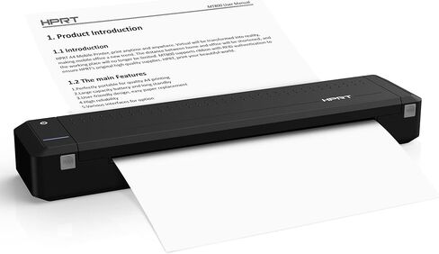 HPRT MT800 طابعة محمولة للنقل الحراري تدعم 8.5 بوصة × 11 بوصة حرف أمريكي وورق A4 طابعة بلوتوث لاسلكية للسفر متوافقة مع Android وiOS، مناسبة للاستخدام أثناء التنقل in Kuwait