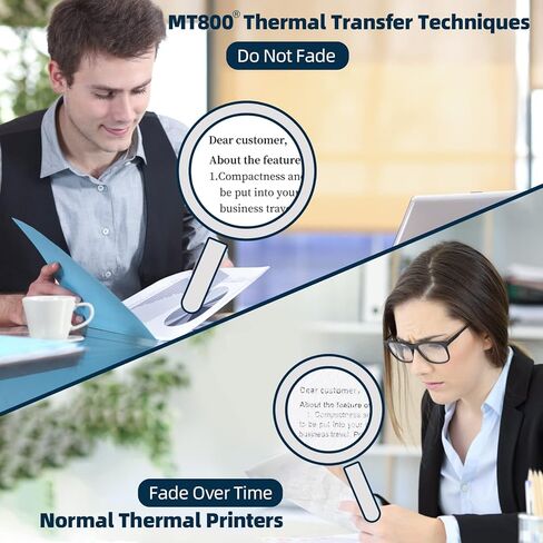 HPRT MT800 طابعة محمولة للنقل الحراري تدعم 8.5 بوصة × 11 بوصة حرف أمريكي وورق A4 طابعة بلوتوث لاسلكية للسفر متوافقة مع Android وiOS، مناسبة للاستخدام أثناء التنقل in Kuwait