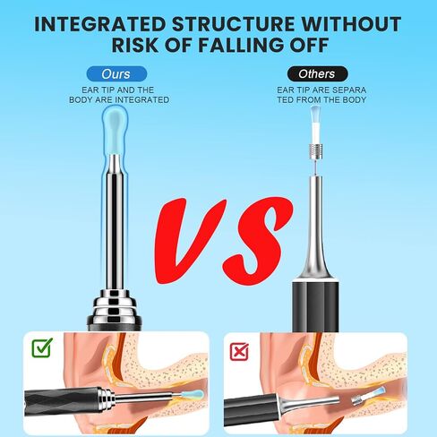 HWAEYEM HD Visible Battery Powered Ear Wax Removal Kit, IP67 1080P Camera 6 LED Lights, Ear Irrigation Flushing System with Basin, WIFI Connection Mobile App Compatible with iPhone iPad Android Phones in Saudi Arabia