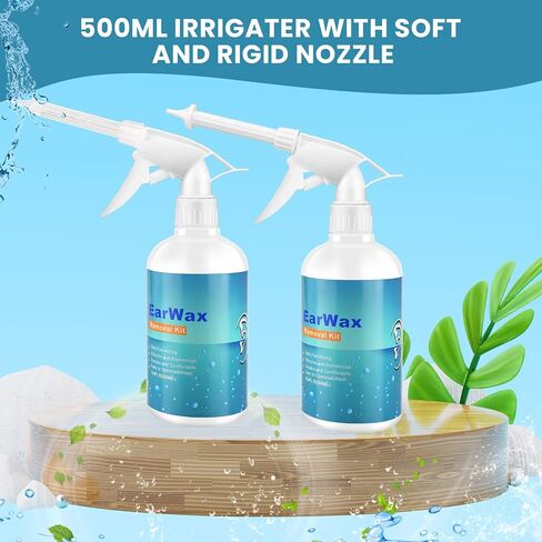 HWAEYEM HD Visible Battery Powered Ear Wax Removal Kit, IP67 1080P Camera 6 LED Lights, Ear Irrigation Flushing System with Basin, WIFI Connection Mobile App Compatible with iPhone iPad Android Phones in Saudi Arabia
