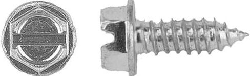 Clipsandfasteners Inc 500 براغي لوحة الترخيص 1/4 بوصة (#14) × 3/4 بوصة براغي سداسية الرأس من الزنك in Saudi Arabia