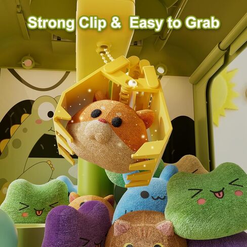 Dinosaur Claw Machine for Kids,Electronic Arcade Game Machine with Music,Mini Vending Machine Boys Birthday Toys Gifts Age 3+ Years,Includes 10 Plush Toys & 12 Dinosaur Accessories in Saudi Arabia