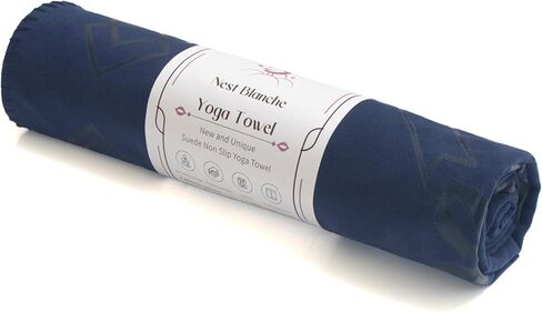 Non-Slip Yoga Mat Towel – Perfect for Hot Yoga, Pilates – Quick Drying, Reversible Use, Ultra-Absorbent, 72 Inches, Blue in Saudi Arabia