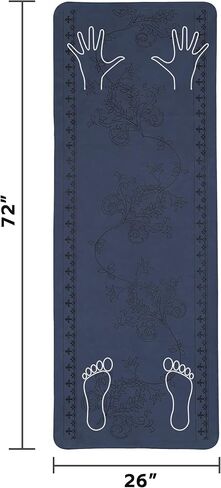 Non-Slip Yoga Mat Towel – Perfect for Hot Yoga, Pilates – Quick Drying, Reversible Use, Ultra-Absorbent, 72 Inches, Blue in Saudi Arabia