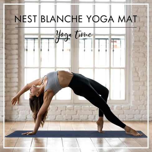 Non-Slip Yoga Mat Towel – Perfect for Hot Yoga, Pilates – Quick Drying, Reversible Use, Ultra-Absorbent, 72 Inches, Blue in Saudi Arabia