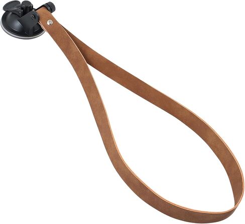 حامل قبعة رعاة البقر لحامل الشاحنة - حافظ على قبعة رعاة البقر الخاصة بك آمنة أثناء القيادة مع حامل القبعة للشاحنة - حامل قبعة رعاة البقر المثالي للالتقاط مع أكواب شفط قوية وحبل من الجلد الطبيعي in Kuwait