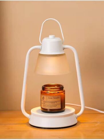 Modern Candle Warmer Lamp, Wax Melter for Scented Candles, Electric Candle Lamp, Compatible with Most Candle Jar Candles, Top Candle Lamp with 2 Light Bulbs (White) in Saudi Arabia
