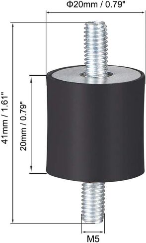 uxcell 50 x 20mm Rubber Mounts,Vibration Isolators,Shock Absorber with M10 x 27mm Studs in Saudi Arabia