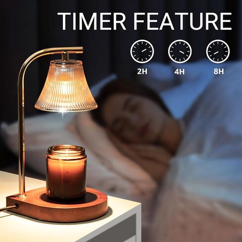 Candle Warmer Lamp with Remote, Dimmable Electric Candle Lamp Warmer for Jar Candle, Mothers Day Gifts for Mom, Glass Candle Melter Lamp for Scented Candle, Black in Saudi Arabia