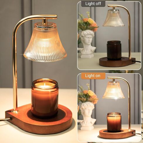 Candle Warmer Lamp with Remote, Dimmable Electric Candle Lamp Warmer for Jar Candle, Mothers Day Gifts for Mom, Glass Candle Melter Lamp for Scented Candle, Black in Saudi Arabia