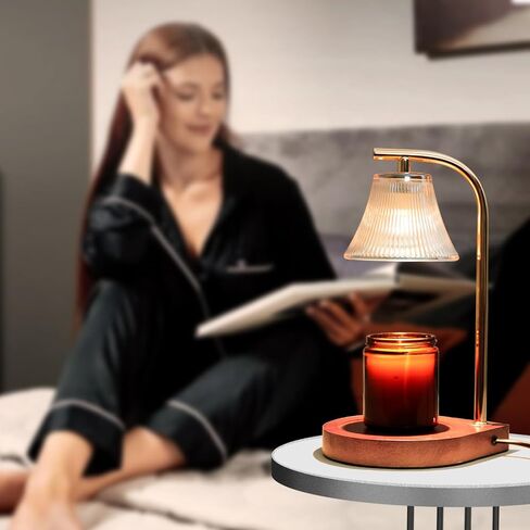 Candle Warmer Lamp with Remote, Dimmable Electric Candle Lamp Warmer for Jar Candle, Mothers Day Gifts for Mom, Glass Candle Melter Lamp for Scented Candle, Black in Saudi Arabia
