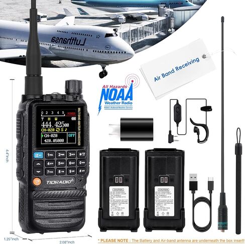 راديو TD-H3 GMRS مع 771 هوائي الطيران 2 حزمة بطارية 2500 مللي أمبير (1 حزمة) in Saudi Arabia