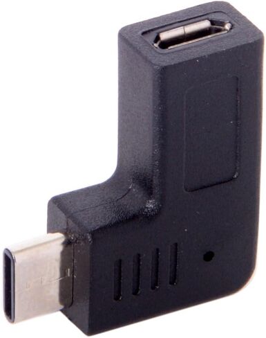 Cablecc 90 Degree Right Angled Micro USB 2.0 OTG Host Adapter with USB Power for Galaxy S3 S4 S5 Note2 Note3 Cell Phone & Tablet in Saudi Arabia