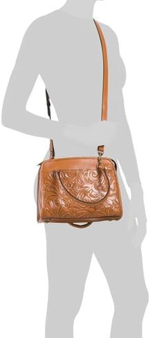 Patricia Nash Paris Satchal, Burnished Tooled Colors Collection, Cognac in Saudi Arabia