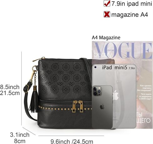 Boho Crossbody Bags for women Leather Purses and Handbags Small Cross Body bags Retro in Saudi Arabia