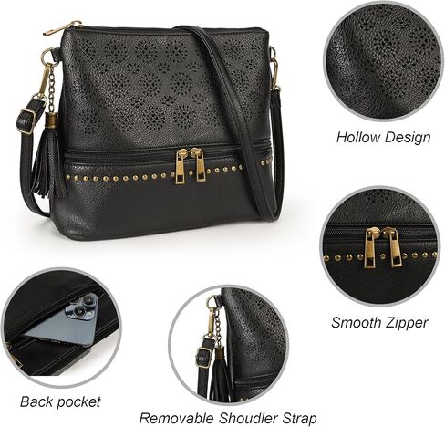 Boho Crossbody Bags for women Leather Purses and Handbags Small Cross Body bags Retro in Saudi Arabia