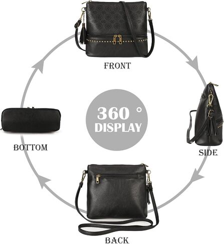 Boho Crossbody Bags for women Leather Purses and Handbags Small Cross Body bags Retro in Saudi Arabia