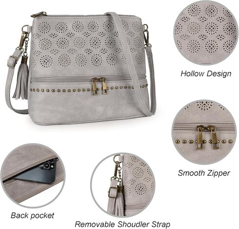 Boho Crossbody Bags for women Leather Purses and Handbags Small Cross Body bags Retro in Saudi Arabia