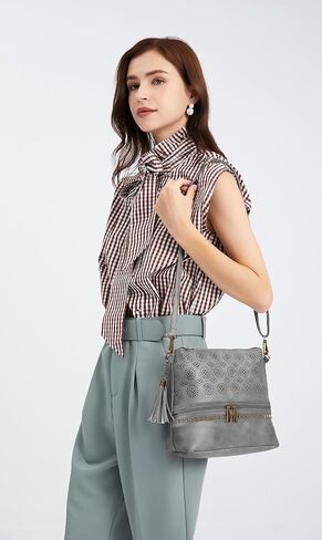 Boho Crossbody Bags for women Leather Purses and Handbags Small Cross Body bags Retro in Saudi Arabia