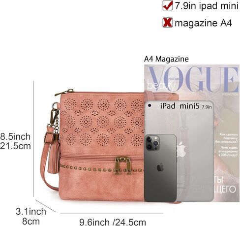 Boho Crossbody Bags for women Leather Purses and Handbags Small Cross Body bags Retro in Saudi Arabia