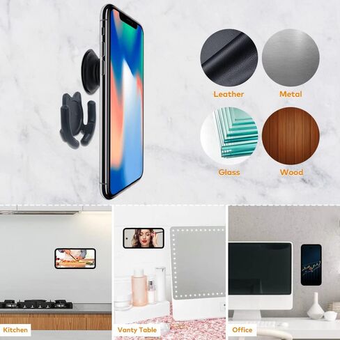 حامل متعدد الأسطح للسيارة، حزمة واحدة متوافقة مع حامل قبضة Popsocket لجهاز Pop Mount، ملحقات دعم مكتب المنزل والمكتب، حامل جداري للقطط اللطيفة، وسادة لاصقة قوية، أسود in Saudi Arabia