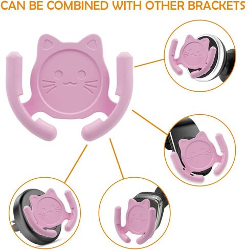 حامل متعدد الأسطح للسيارة، حزمة واحدة متوافقة مع حامل قبضة Popsocket لجهاز Pop Mount، ملحقات دعم مكتب المنزل والمكتب، حامل جداري للقطط اللطيفة، وسادة لاصقة قوية، أسود in Saudi Arabia